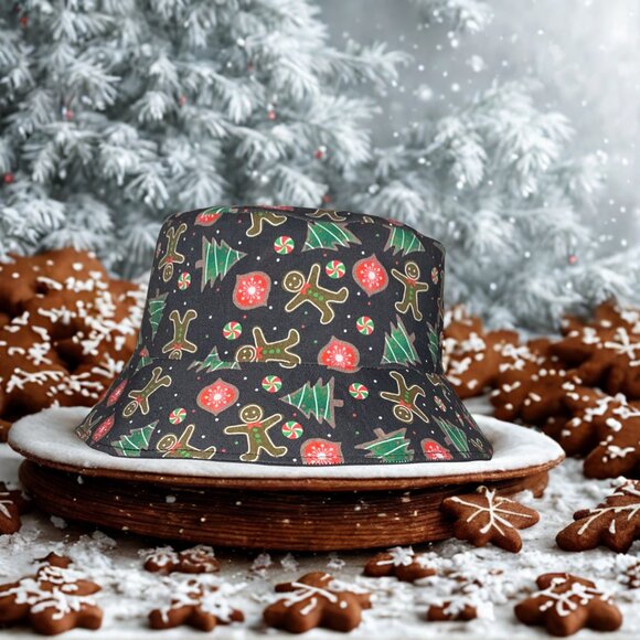 Peppermint Gingerbread Man Bucket Hat - Picture 5 of 6